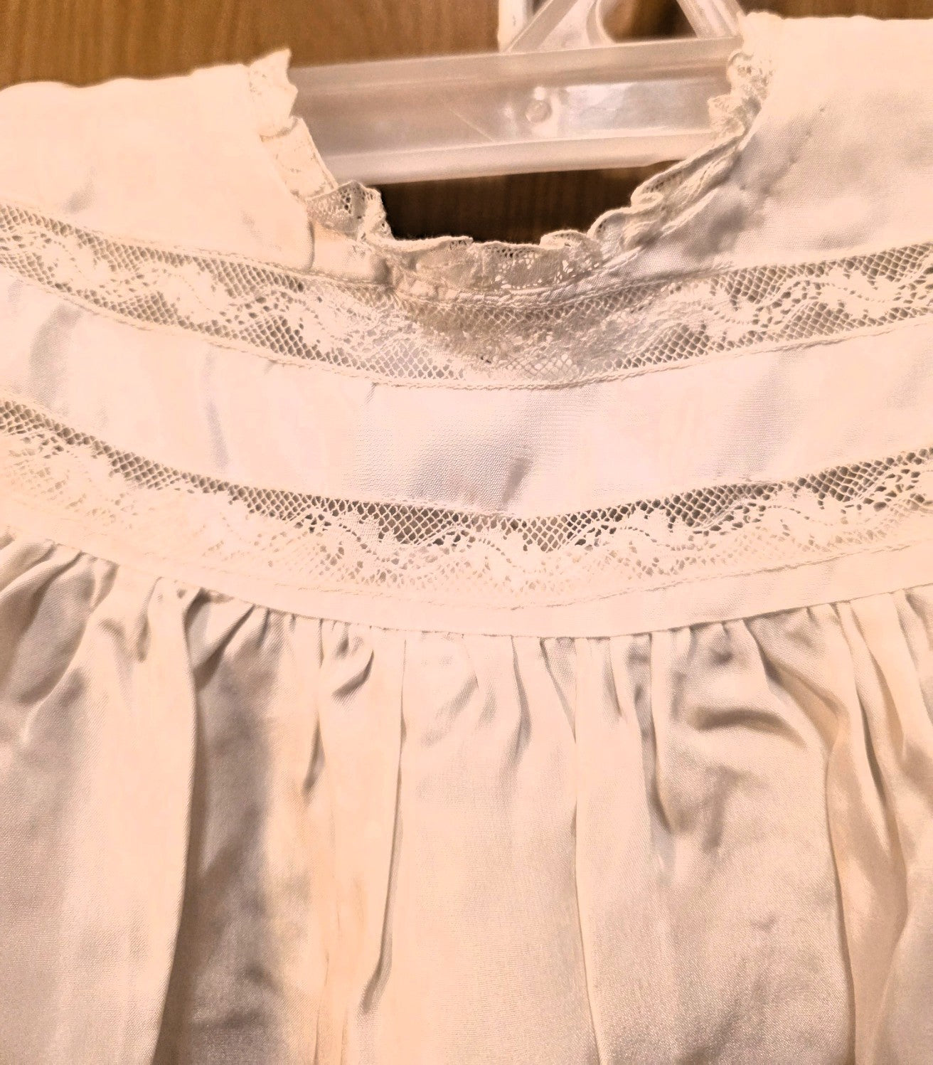 Antique Christening gown and slip, 1951, in perfect shape