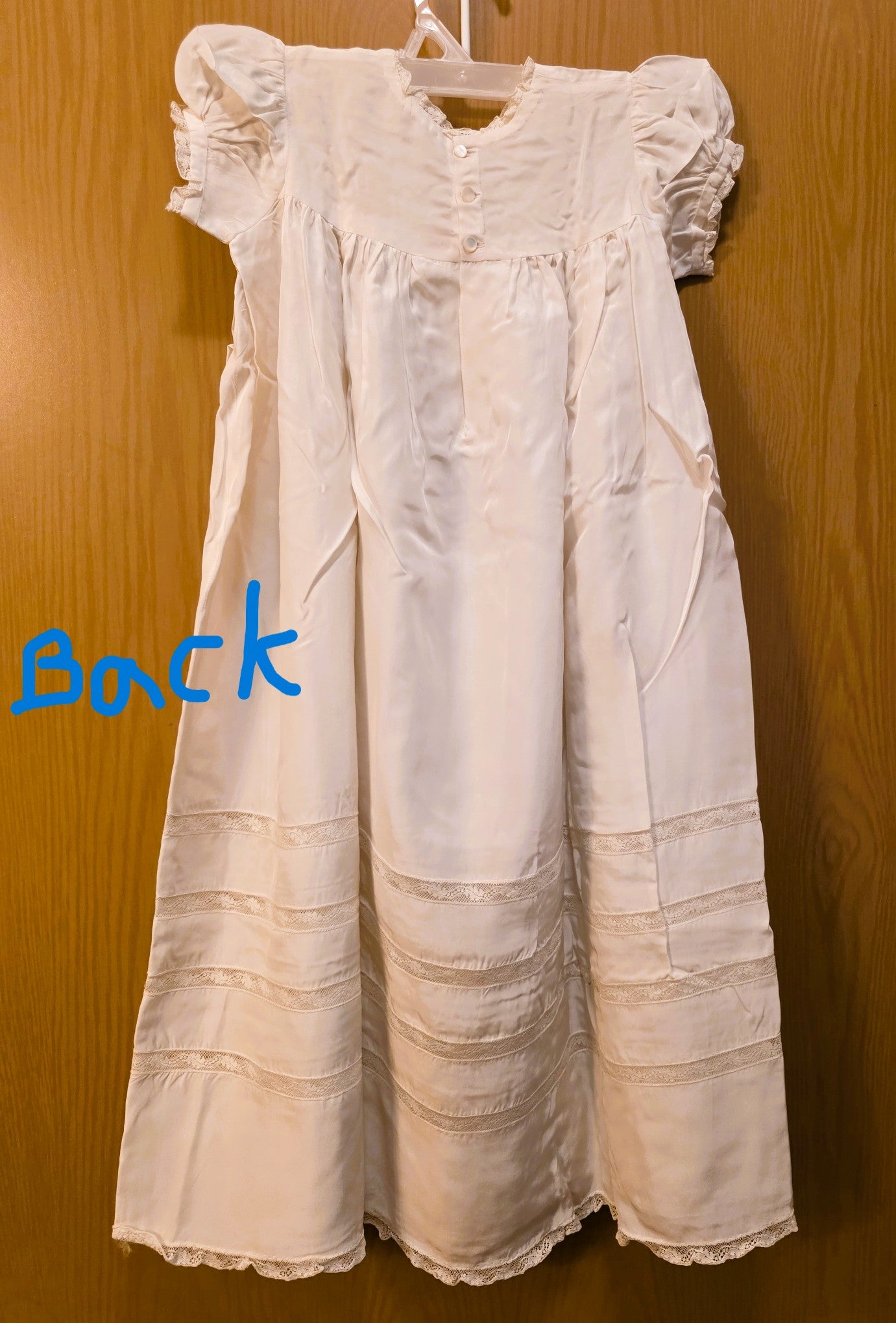 Antique Christening gown and slip, 1951, in perfect shape