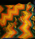 Vintage 1970s Hand-crocheted Afghan - MINT