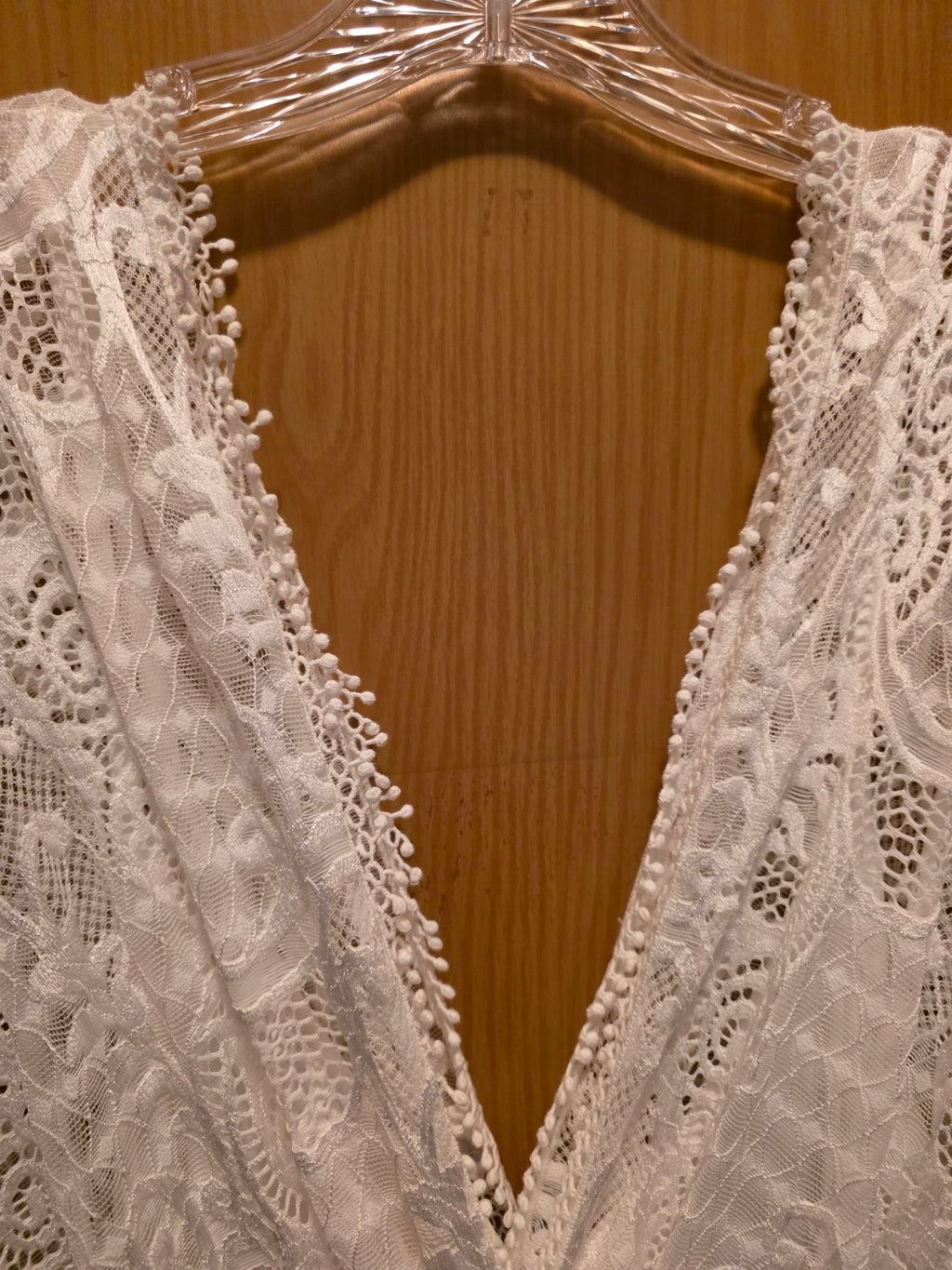 New Blush #1267 Boho Wedding Dress, soft slip with lace over, 3X = 18 or 20