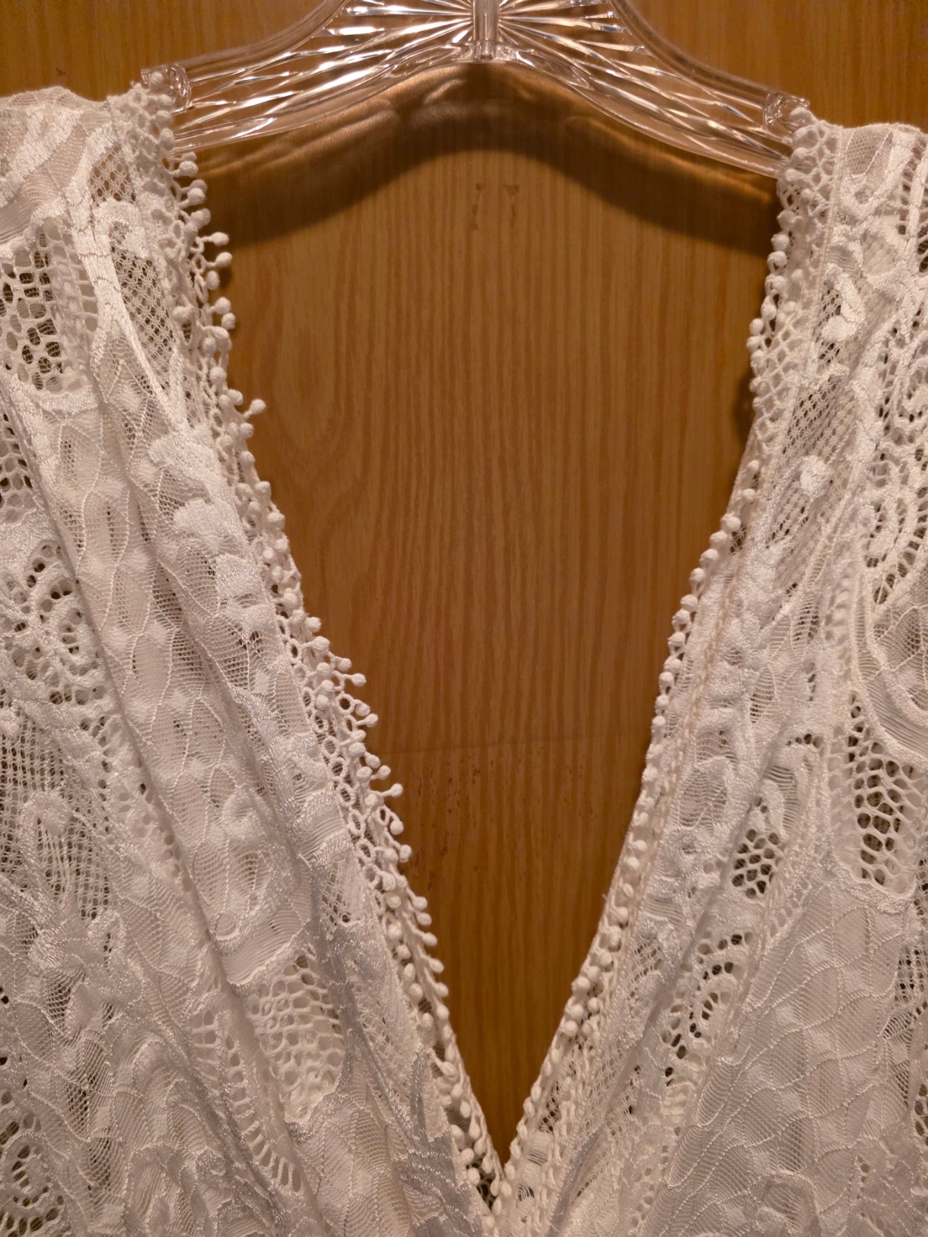 New Blush #1267 Boho Wedding Dress, soft slip with lace over, 3X = 18 or 20