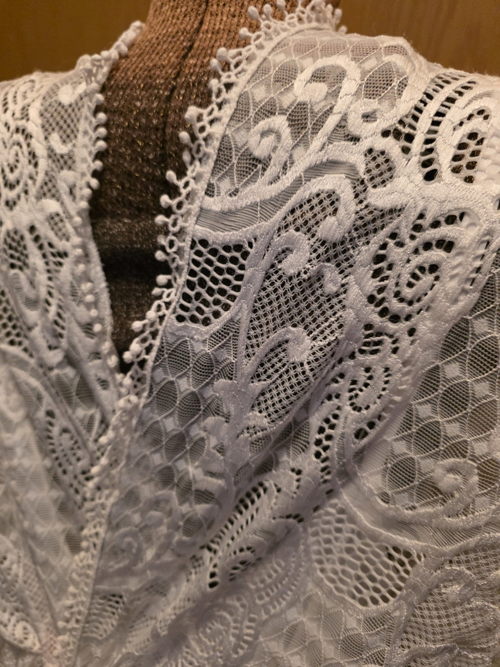 New Blush #1267 Boho Wedding Dress, soft slip with lace over, 3X = 18 or 20