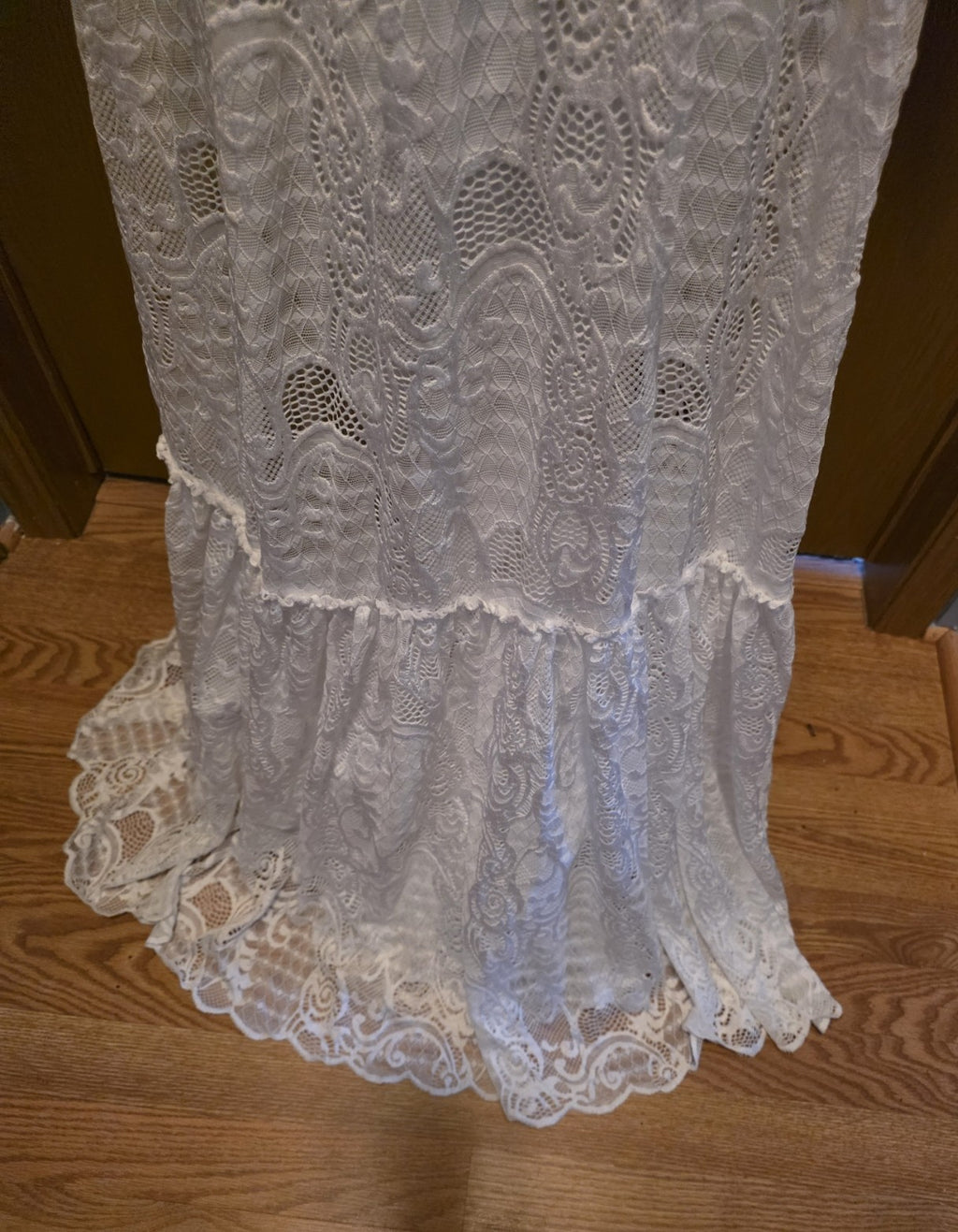 New Blush #1267 Boho Wedding Dress, soft slip with lace over, 3X = 18 or 20
