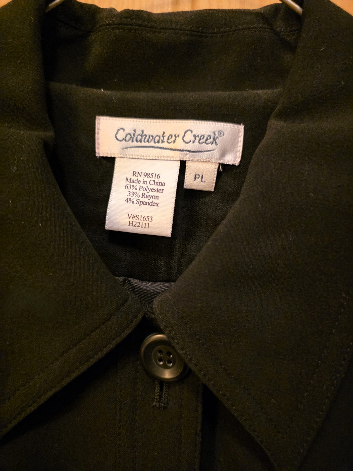 Vintage 2002 Coldwater Creek Black Tailored Jacket, Fully Lined