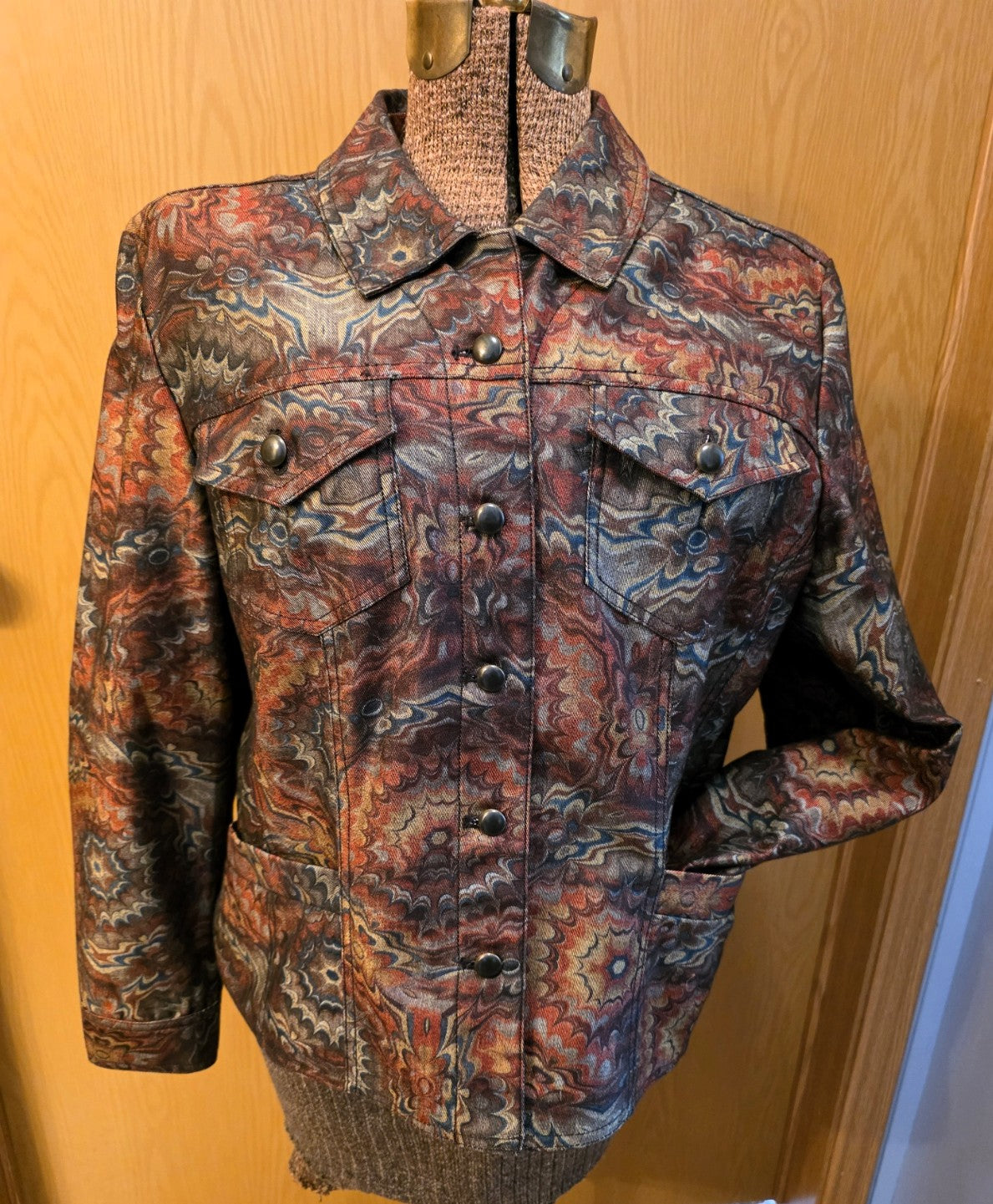 Vintage 1999 Coldwater Creek Brown/Multi Jacket, Petite Large