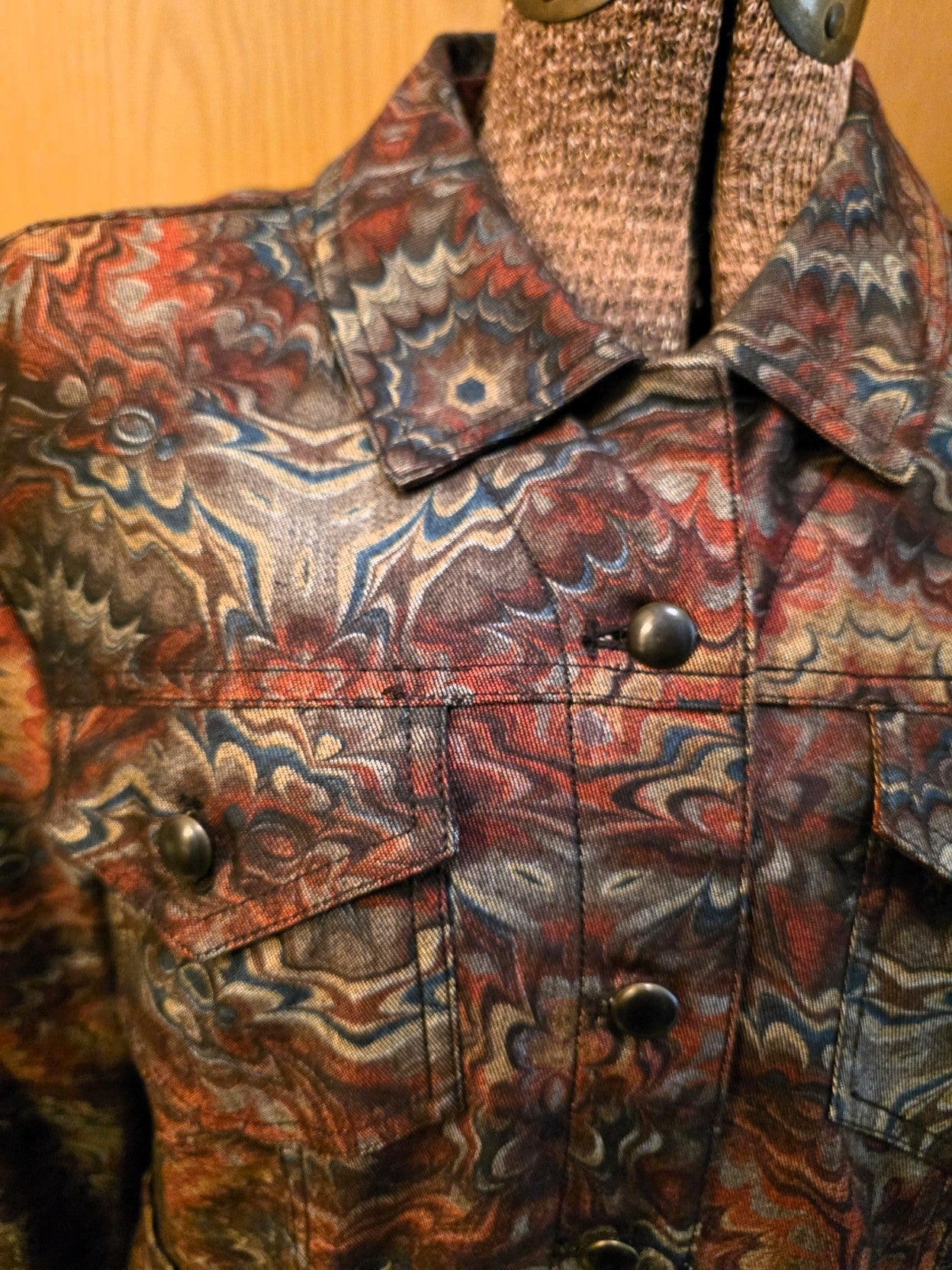 Vintage 1999 Coldwater Creek Brown/Multi Jacket, Petite Large