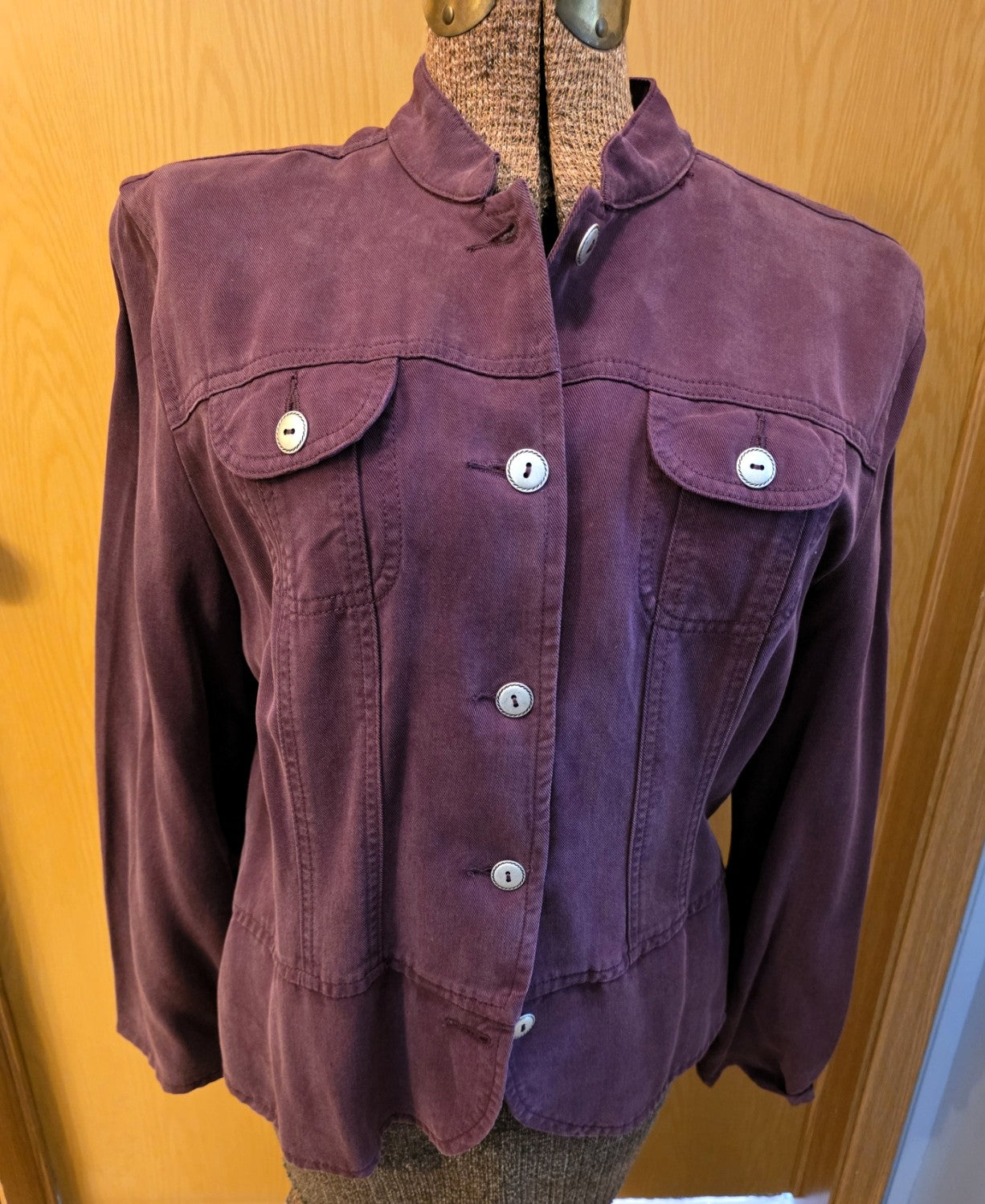 Vintage 2000 Coldwater Creek Burgundy/Purple Jacket, Petite Large